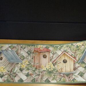 New York Decorative Wallpaper Border‎ with Birdhouse Design 4 Rolls 5 Yard Rolls